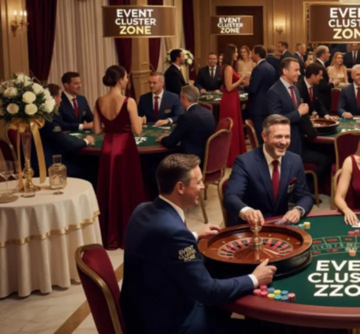 Stół do gry w pokera podczas wieczoru Casino Night z ROMA -TRANS Robert Kolenda